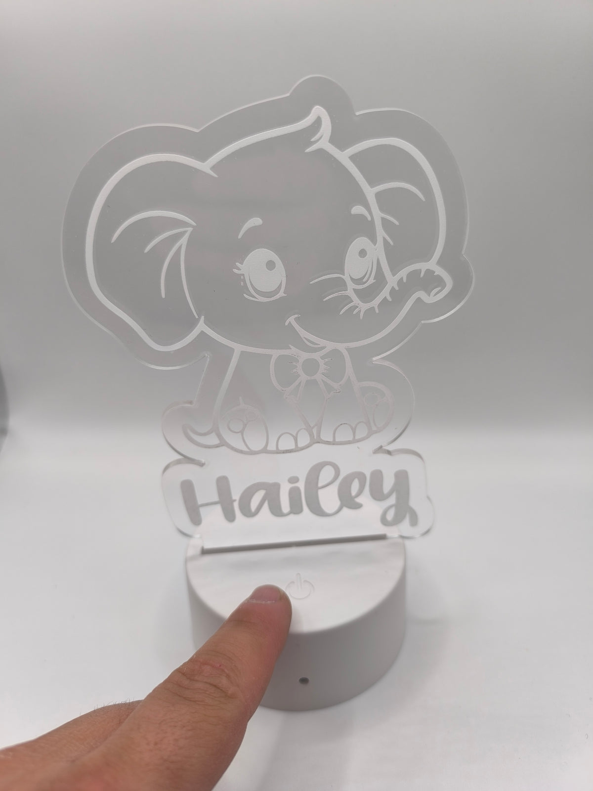 LED Plexiglas Schild Baby Elefant image 1