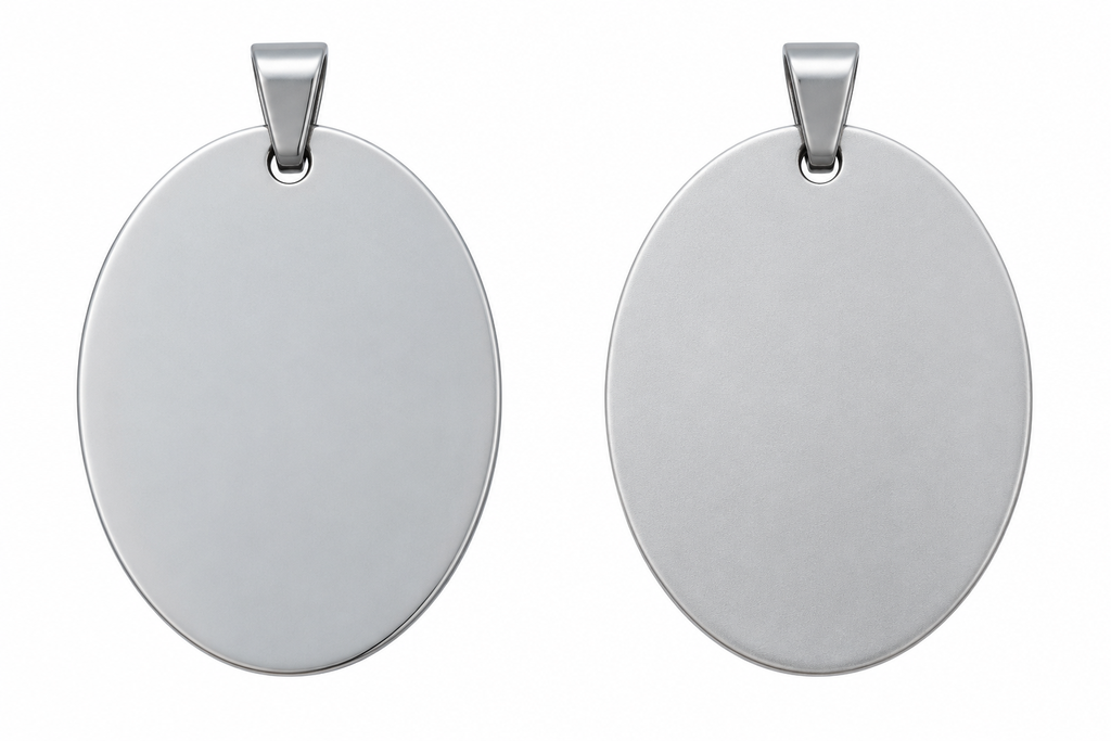 Edelstahl Anhänger Oval / personalisiert