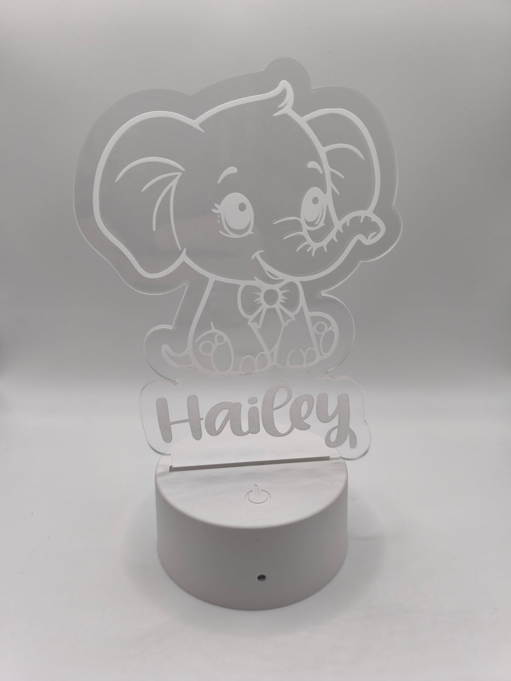 LED Plexiglas Schild Baby Elefant image 0