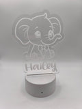 LED Plexiglas Schild Baby Elefant image 0