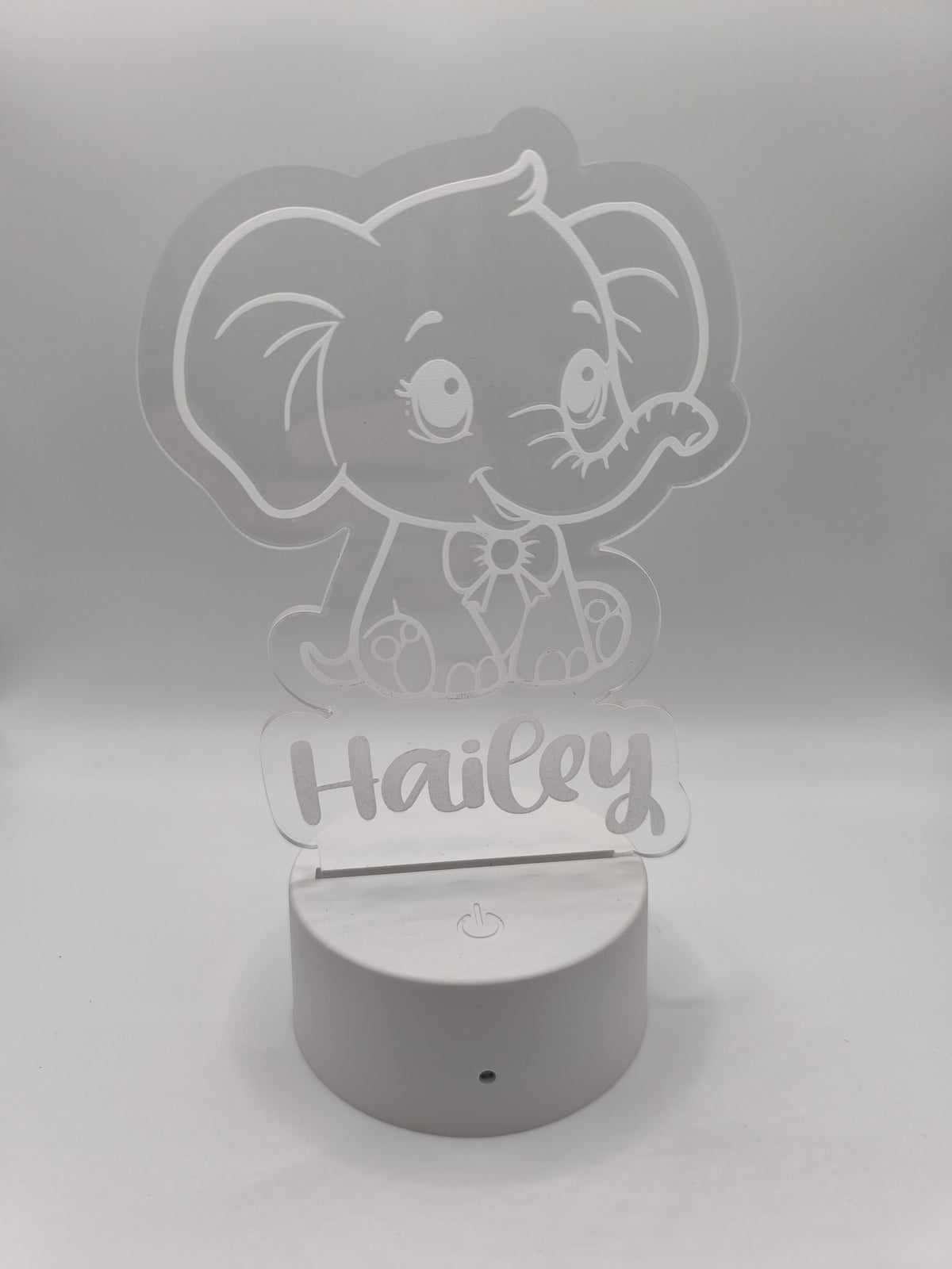 LED Plexiglas Schild Baby Elefant image 0