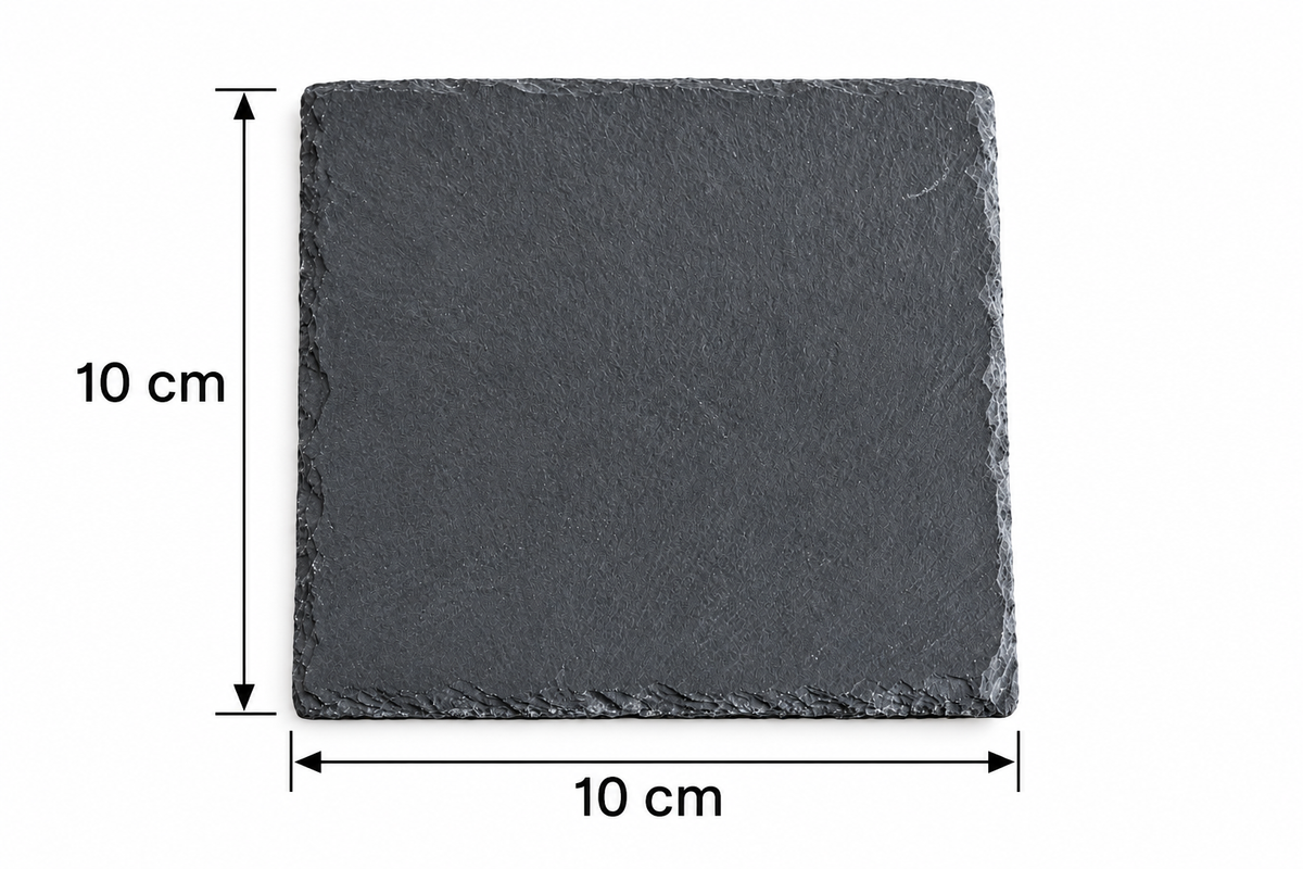 Personalisierter Schiefer-Untersetzer mit Gravur – 10 × 10 cm